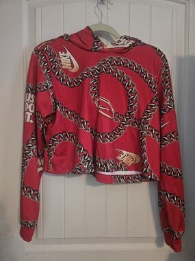 Nike Sportswear Women's Chain Print Cropped Hoodie